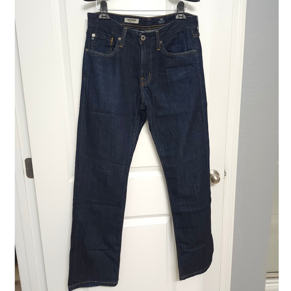 AG Adriano Goldschmied The Protege Straight Leg Jeans Dark Indigo Made in USA - Picture 2 of 12